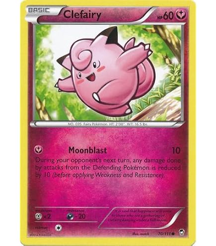 Amazon.com: Pokemon - Clefairy (69/111) - XY Furious Fists : Toys